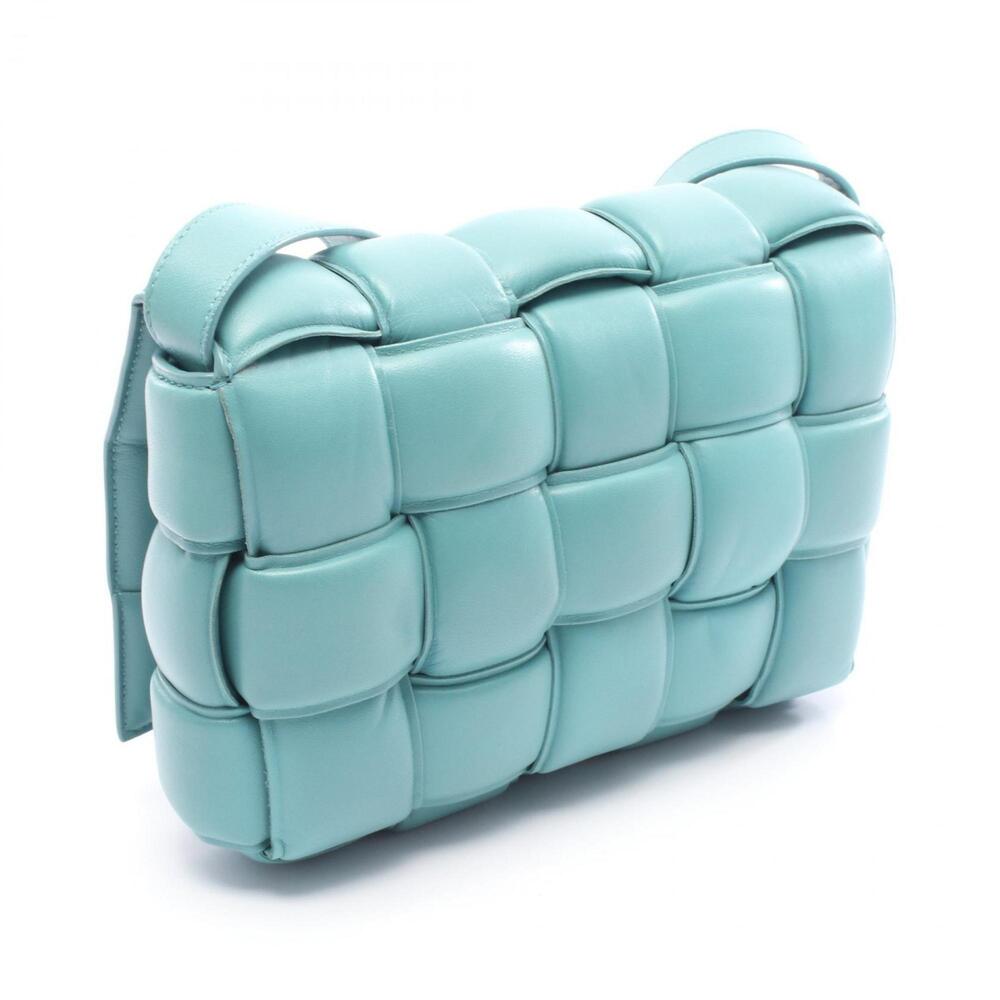 BOTTEGA VENETA Blue Leather Intrecciato Shoulder Bag - Picture 2 of 8